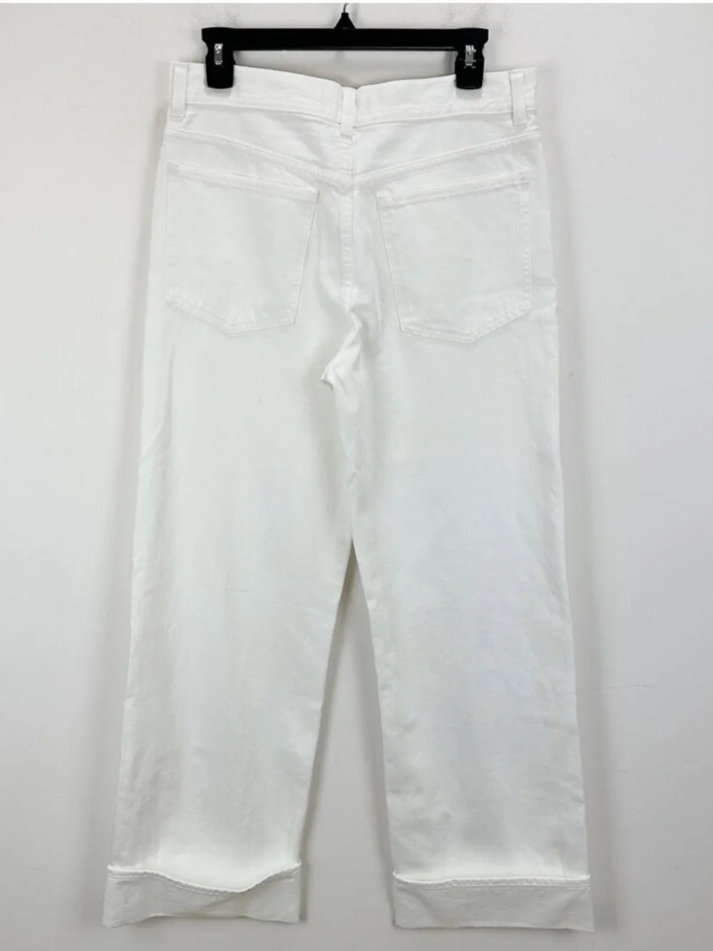 Madewell Low Slung Baggy Jeans Pure White Rigid Wide Leg Relaxed Size 30 NWT